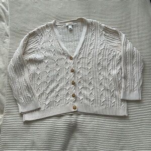 Talbots cream cable knit cardigan Size 3XL #knitwear #cableknit